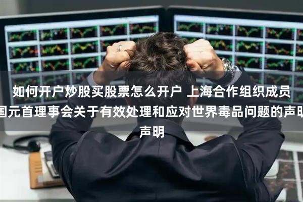 如何开户炒股买股票怎么开户 上海合作组织成员国元首理事会关于有效处理和应对世界毒品问题的声明